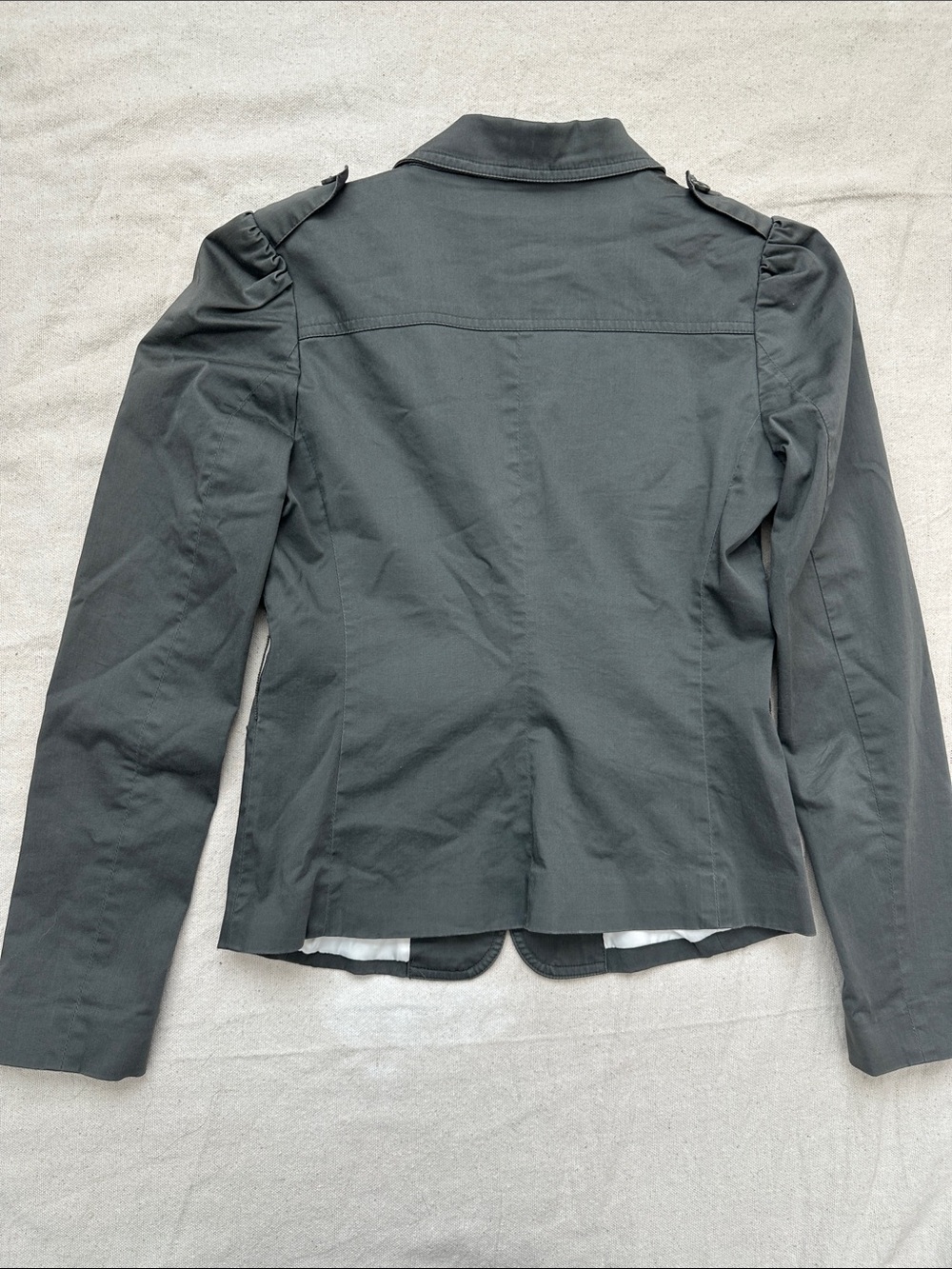 H&M Military/Utility Style Blazer Jacket – Dark Green/Olive – Size 4 - Picture 7 of 9